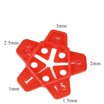 50pcs 5 Size Removable Wall Tiles Ceramic Gap Locator Can Reuse Cross Tile Leveling System Gap Floor Construction Tools 2mm 3mm